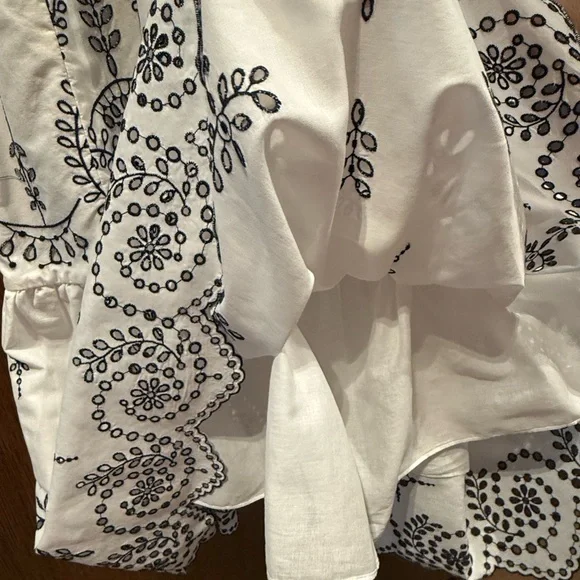 Tory Burch Mariana Embroidered Cotton Midi Dress - Picture 4 of 5